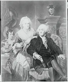 George Washington with Wife and Two Children