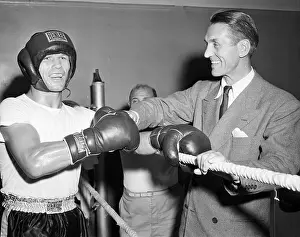 Georges Carpentier Looks At Tony Zale