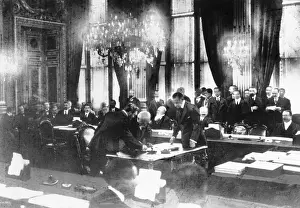 Diplomat Prints: Georges Clemenceau Signing Treaty of Versailles