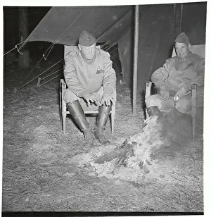 Camden Prints: Georges Patton Jr Sitting with Geoffrey Keyes
