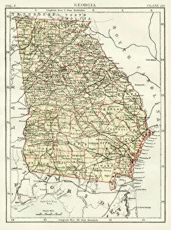 Images Dated 1st October 2017: Georgia map 1884