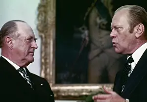 Olav V Prints: Gerald Ford Conversing with King Olav V