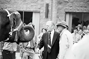 Gerald Ford with Elephant