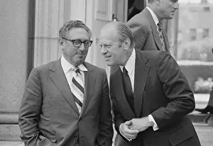 Gerald Ford and Henry Kissinger Conversing