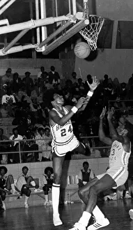 Prints of A photograph of Gerald Glover, basketball player for Howard University, during a game, Washington, DC, 1970. (Photo by Afro American Newspapers/Gado/Getty Images) Courtside Vibes: Stunning Basketball Prints: Gerald Glover