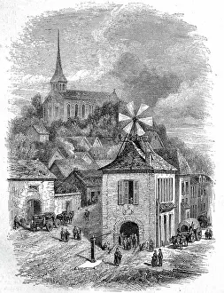 Gerberoy is a commune in the Oise department in northern France in the old French Beauvaisis, 1880, France, Historic, digitally restored reproduction of an original 19th-century original