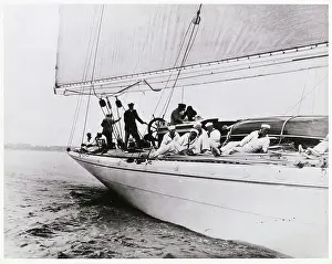 Southampton Prints: Gerhard Lambert Navigating Yacht Yankee