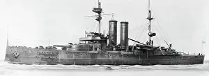Sinking Prints: German Battleship Being Sunk