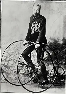Medal Prints: German Bicylist With Medals