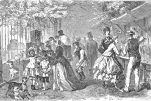Gardens Prints: The German Bird Market in the Garden of the Stock Exchange in Saint Petersburg