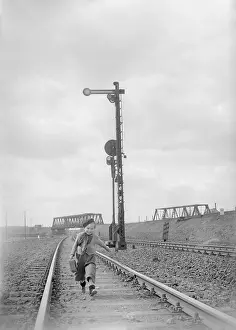 German Boy Walking to Western Sector of Berlin