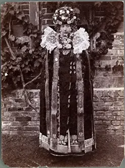 Resignation Prints: German Bride Posing in Elaborate Attire