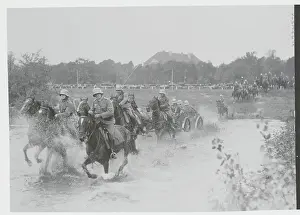 German Cavalry Crossing Lake
