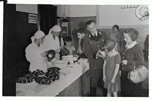 German Children Receiving Gas Masks