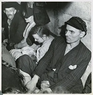 German Civilians Hiding from Shelling