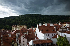 Images Dated 27th July 2015: German Embassy and Petrin Tower in Prague