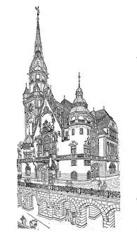 The German House at the World's Fair in Paris, 1900, France, Historic, digitally restored reproduction of a 19th century original, exact date unknown