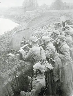 German Infantry Along River