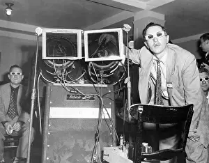 German Man With 3-D Projector