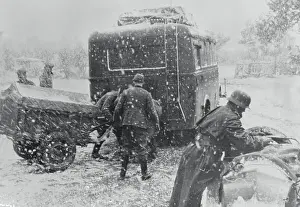 Difficult Prints: German Motorized Unit Stuck in Snow