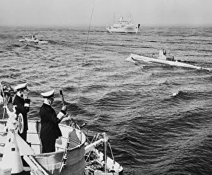 Baton Prints: German Navy Commander Waving His Baton