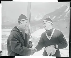 German Olympian Shaking Hand of Finnish Opponent