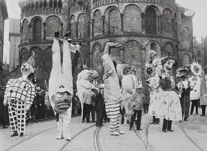 Cologne Prints: German Parade Route Passing Large Complex