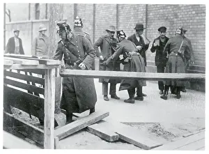 Riot Prints: German Police Checking Communist Near Protest Scene