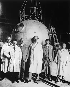 German Scientists In Front Of Balloon