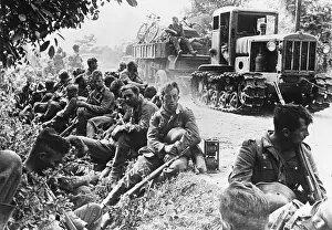 Tractor Prints: German Soldiers Resting in Ukraine During World War II