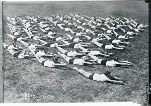 German Students Exercising