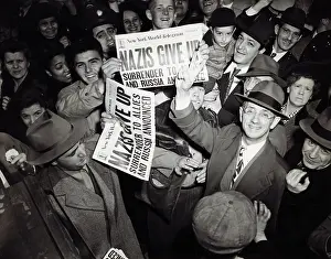 Celebrating Prints: German Surrender On Front Pages