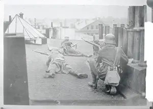 Hamburg Prints: German Troops Hunt Communist Snipers