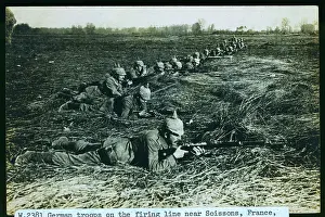 Stomach Prints: German Troops On Stomach Ready To Fire
