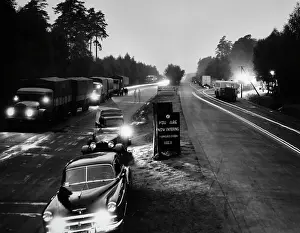 Huty32312 Prints: German Zonal Border At Night