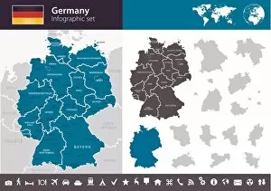 Images Dated 26th August 2017: Germany - Infographic map - illustration
