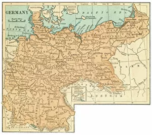Globe Navigational Equipment Gallery: Germany map 1875