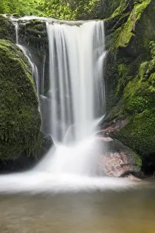 Flows Prints: Geroldsau waterfall, Black Forest mountain range, Baden-Wuerttemberg, Germany, Europe