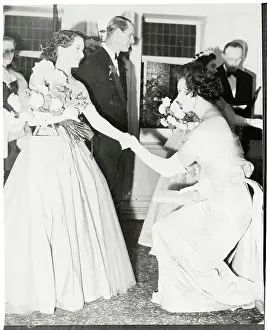 Margaret Prints: Gianna Maria Canale Curtsying Before Princess Margaret