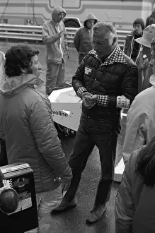 Prints of Giovanni Agnelli (1921 - 2003), head of the family which owns the Fiat Group, talking with race car driver Mario Andretti during a break in Grand Prix racing Legends of the Track: Gianni Agnelli ar Grand Prix of Monaco
