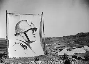 Colonial Prints: Giant Canvas Portrait of Mussolini