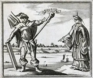 Mongol Prints: Giant Mongols Dwarf China; Illustration