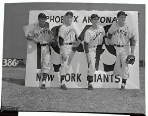 Phoenix Prints: Giant Players Posing in Uniform