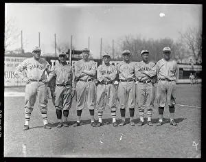 Emil Meusel Prints: Giants Teammates Posing on Field