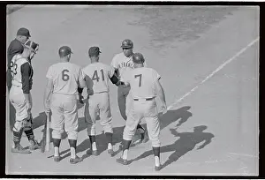 Giants Teammates Strolling on Field