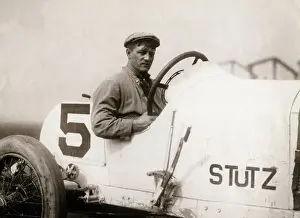 Gil Anderson Seated in a Race Car