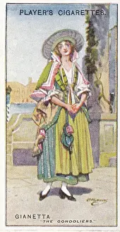 Gilbert and Sullivan production of The Gondoliers, on Player's Cigarettes tobacco card, 1925