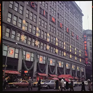 Gimbels Department Store with Christmas Decorations