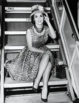 Gangway Prints: Gina Lollobrigida on Jet's Gangplank