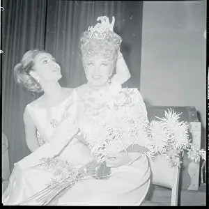 Ginger Rogers Being Crowned by Julie Newmar